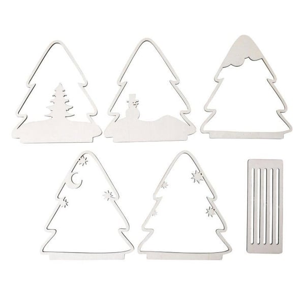MégaCréa DIY - Julscen i snidat trä i form av en ram, 17,3 x 20 x 0,4 cm