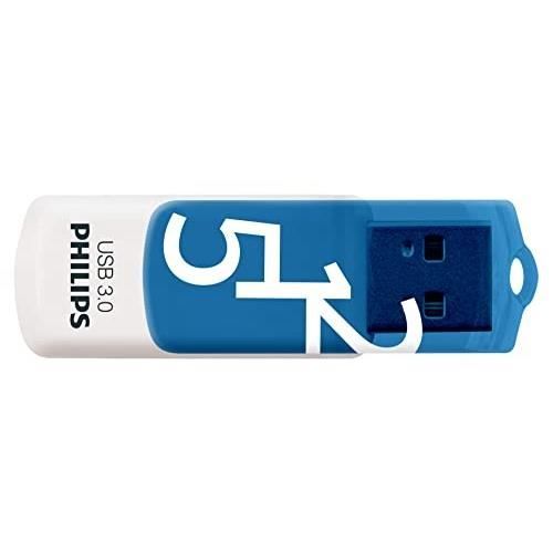 USB-minne - PHILIPS - Vivid Edition Blå - 512GB - USB 3.0 - Kompatibel med Windows/Mac/Linux
