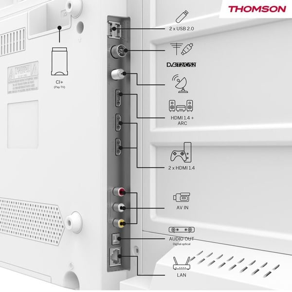 Thomson TV LED 32 tum HD Smart Google TV Vit 32HG2S15W