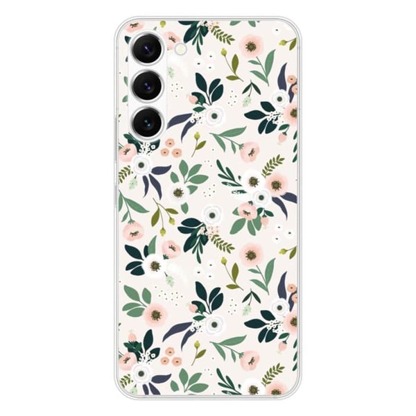 Siliconeprintade skal kompatibel med Samsung Galaxy S23 Blommor