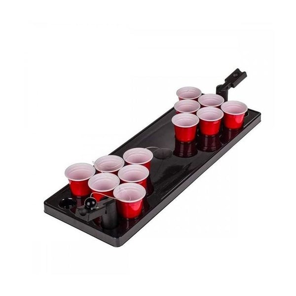 Mini beer pong dricksspel med 2 katapulter