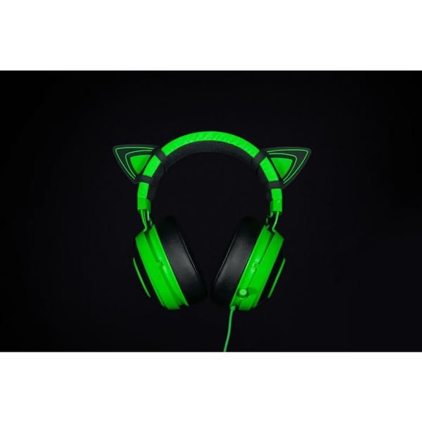 Huvudtelefoner - Razer - Kattöron för Kraken - Grön - Spel - Stereo