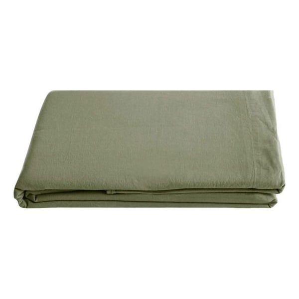 Palace platt lakan ren bomull färgad tvättad, 63 trådar/cm² Sydvind - Palace Sage - 270 x 290 cm för King Size säng