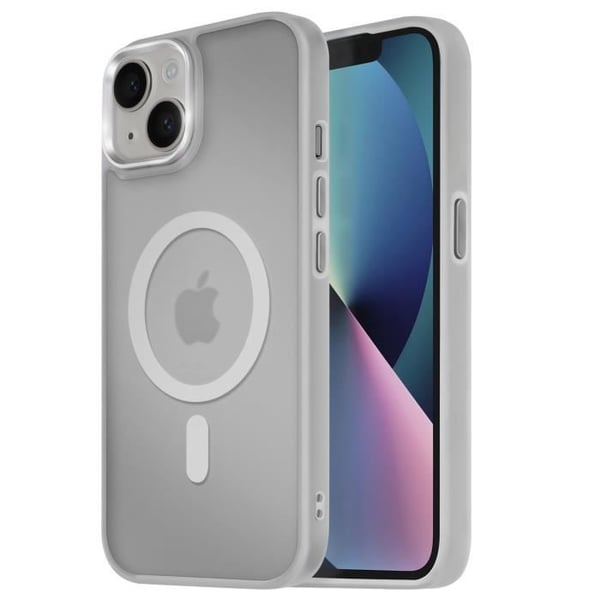 MagSafe-skal för iPhone 13 Matt Frostad Baksida Grå Kontur