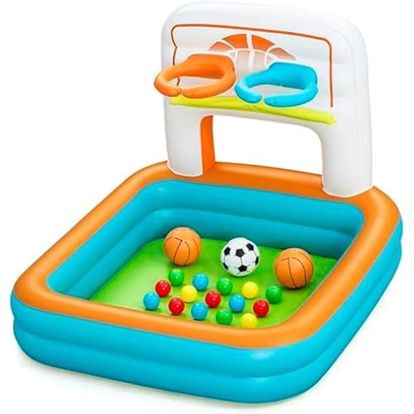 Bollhav Gonflabelt - BESTWAY - Kick 'N Swish - 120 cm x 107 cm x 84 cm - 18 bollar - Flerfärgad