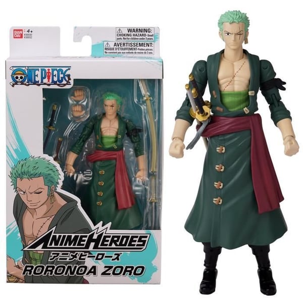 Anime Heroes statyett 17 cm - Roronoa Zoro - BANDAI One Piece