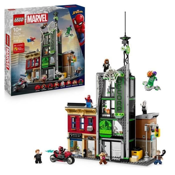 LEGO Marvel 76324 Spider-Man mot Oscorp - Byggset för barn från 10 år