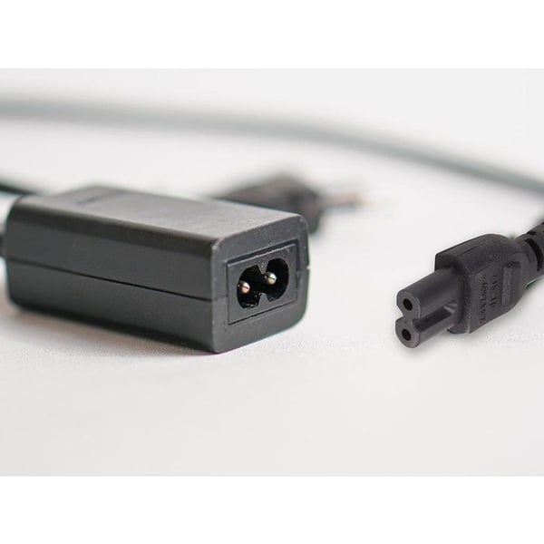 Svart strömkabel Cee 7/16 Euro+ kontakt C7 L2 M H03vvh2-f 2g0 75 Mm²