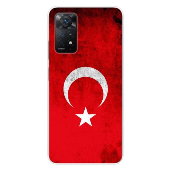 Tryckt silikonfodral kompatibelt Xiaomi Redmi Note 11 Pro Plus 5G Türkiye Flag
