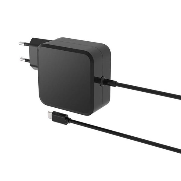 HQ-Power Snabbladdare universell GaN med USB-C-kabel, 1,8 m, 1x USB-C, för smartphones iOS/Android, bärbara datorer och