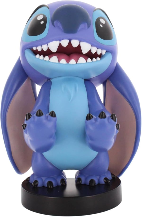 Figur Disney Stitch Leende - EXQUISITE GAMING - Cable Guys - Stöd för hörlurar, smartphone eller liten accessoar - 20 cm