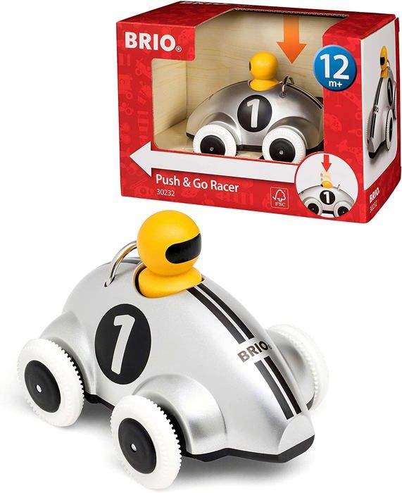 BRIO racer - model 30232 - Push & Go grå - specialudgave