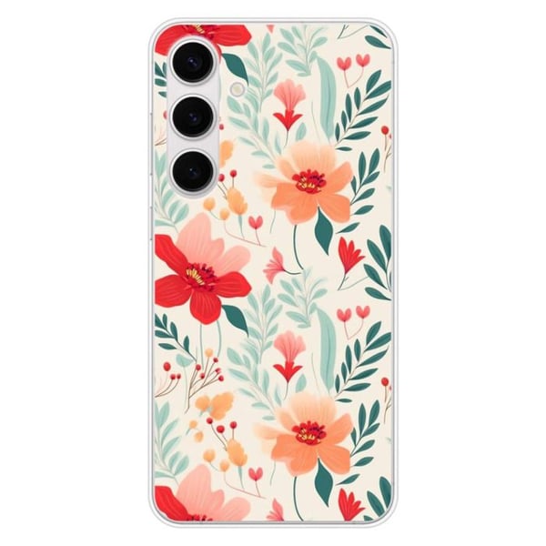 Siliconfodral med tryck kompatibel med Samsung Galaxy S24 FE Blomvägg