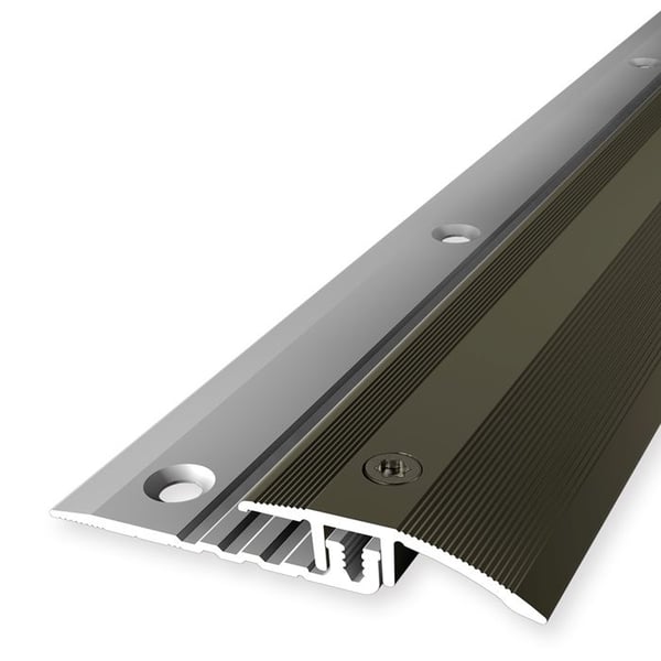 PROVISTON Övergångsprofil Kompensation i vinyl l 33 mm Kompensation i H 4 - 9.5 mm L 1000 mm Profil i aluminium Brun...