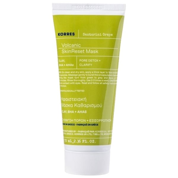 Korres Santorini Risin Vulkanisk Återupplivande Mask för Blandad till Fet Hy 70 ml