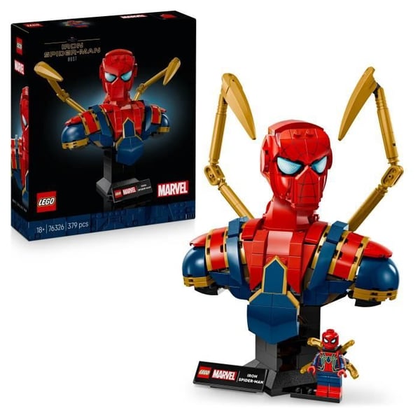 LEGO Marvel 76326 Iron Spider-Man Bust - Samling Konstruktionsset för Vuxna