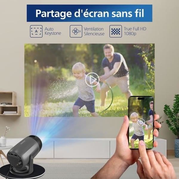Videoprojektor - PHILIPS - NEOPIX 150 - FHD 1080p - 80 tum - Svart