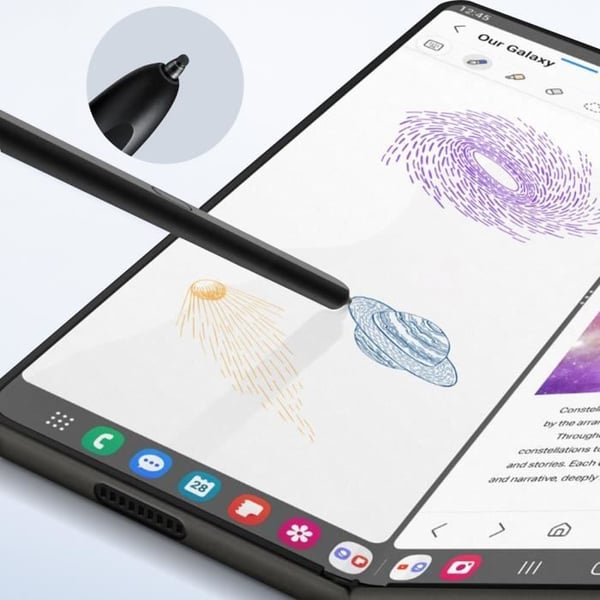 Fodral för Samsung Z Fold 5 + S Pen Stylus + Original USB-C-laddare