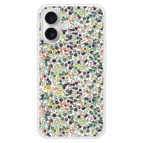 Skyddsfodral i förstärkt silikon med tryck, kompatibelt med Apple iPhone 16 Plus Liberty Wiltshire Grön