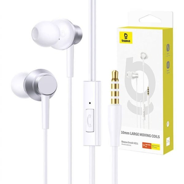 Hörlurar - BASEUS - HZ11Z - In-ear - Trådad - Vit