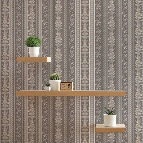 Tapet Ränder Nino M1-No.2427 Silver Barock Klassisk