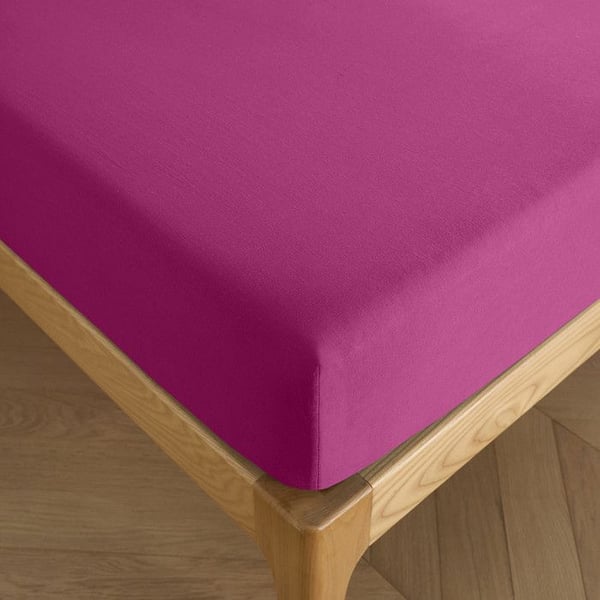 Lakan 140 x 190 cm 30 cm keps "Premium" för dubbelsäng - Premium Magenta