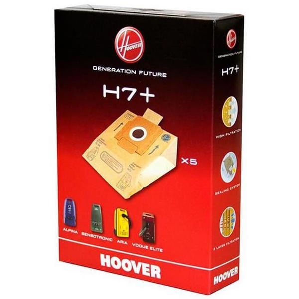 Lot av 5 H7-påsar för HOOVER ALPINA ARIA SENSOTRONIC VOGUE ELITE - Vit
