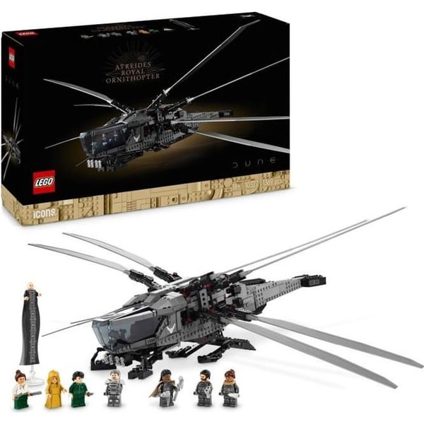 LEGO Icons Dune Atreides Royal Ornithopter, samlaruppsättning för vuxna, presentidé för kvinnor, män och filmälskare