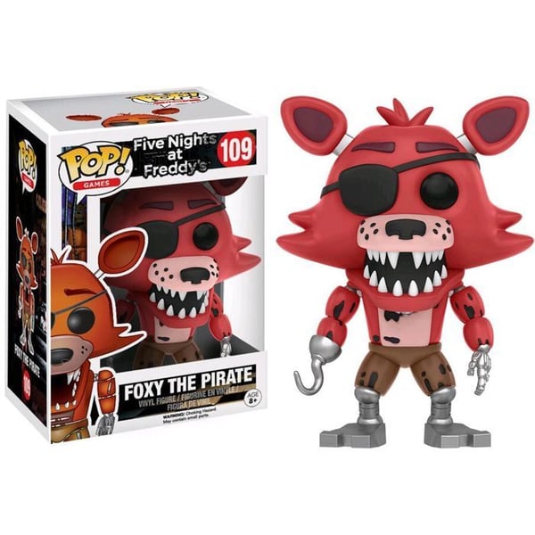 Figur - FUNKO - Foxy The Pirate - 9,5 cm - Röd och brun - Under officiell licens