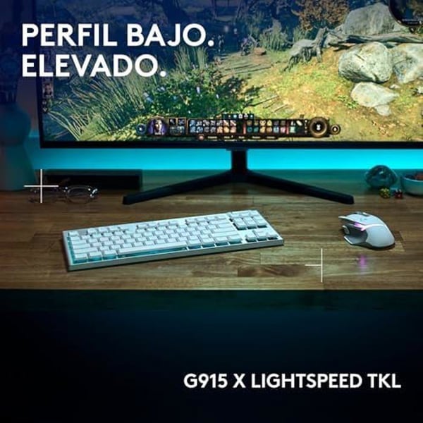 Spelklaviatur - LOGITECH G - G915 X Lightspeed TKL - Trådlös - RGB-belysning - Mekanisk