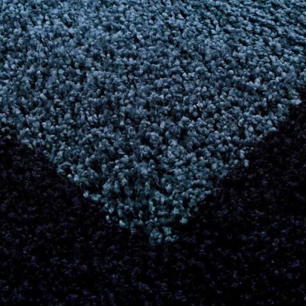 Tapis Shaggy - AYYILDIZ - 100x200 cm - Mörkblå - 30 mm Höjd på Lugg - Inomhus