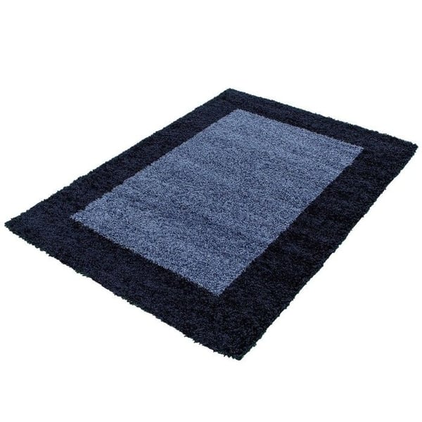 Tapis Shaggy - AYYILDIZ - 100x200 cm - Mörkblå - 30 mm Höjd på Lugg - Inomhus