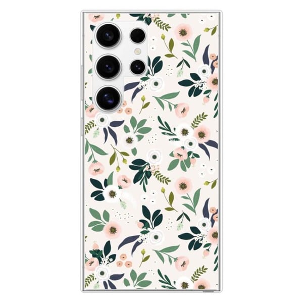 Silicone-skal med tryck kompatibel med Samsung Galaxy S24 Ultra Blommor