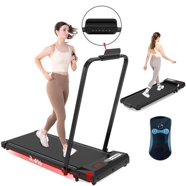 CITYSPORTS Fällbart Löparband hastighet 1-12 Km/h-zx8- Lutning upp till 3.4%-1400W-Lcd-fjärrkontroll-svart