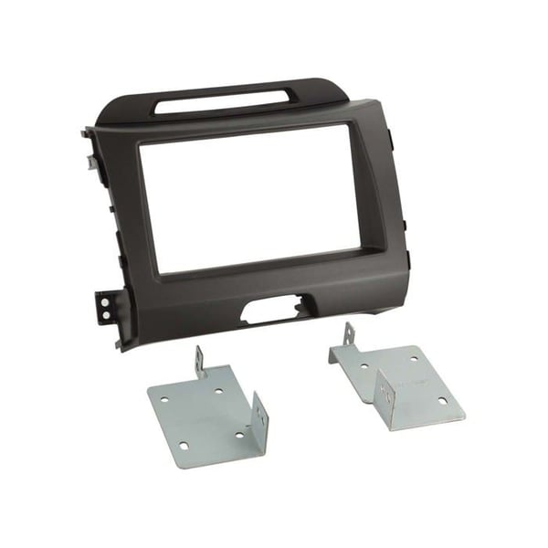 2-DIN frontpanel kompatibel med Kia Sportage 2010-2016 mörkgrå