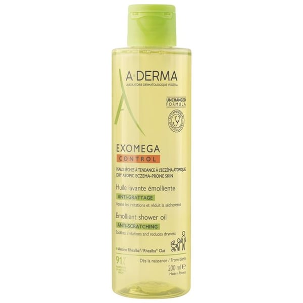 A-DERMA Exomega Control Emollient Rengöringsolja för Torr och Atopisk Hud 200 ml A-DERMA Exomega Control Emollient Rengöringsolja för Torr och Atopisk Hud 200 ml