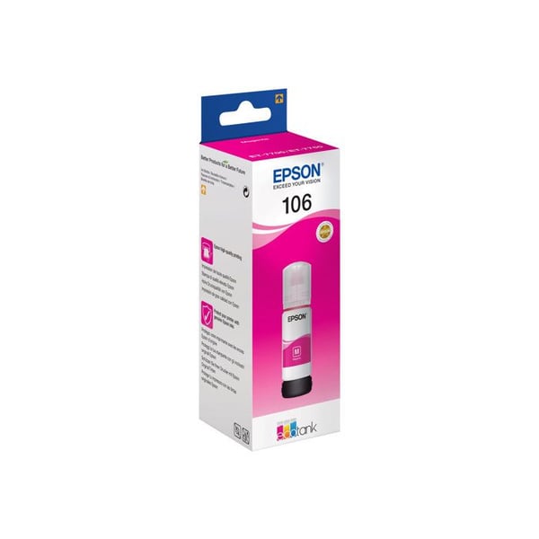 EPSON 106 blækbeholder - Magenta - 70 ml - til EcoTank ET-7700, ET-7750, L7160, L7180