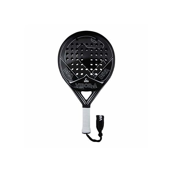 Padelracket - VIBOR-A - Diva 19/20 - Matt svart - Swarovski-diadem - Rund form - Kolfiber