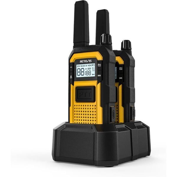 Retevis RB648 Talkie Walkie, Vattentålig Tvåvägsradio IP67, Stöttålig, Dammtålig, Dubbel PTT, 2000mAh, för Utomhusbruk