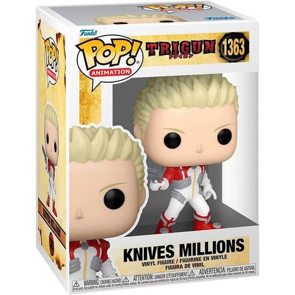 Figurine Funko Pop - Funko - Trigun Knives Millions - 10 cm - Noggranna detaljer - Unik design
