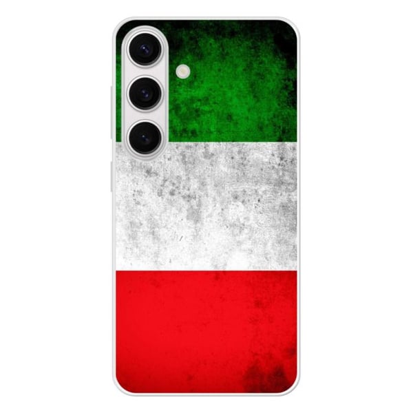 Tålig silikonetui med tryck kompatibel med Samsung Galaxy S24 Italiens flagga