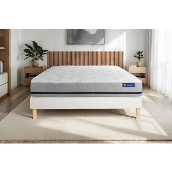 Sängset Madrass Sängbotten 180x200 cm - Vit Sängbotten (i kit) - Actimemo Soft