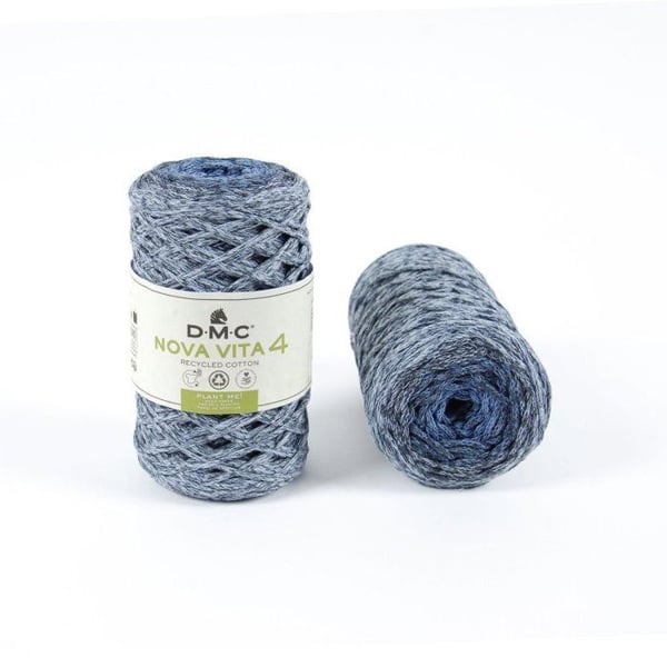 DMC - Ekologisk återvunnen bomullstråd Eco Vita Multico 4mm 250g Col. 177 blå