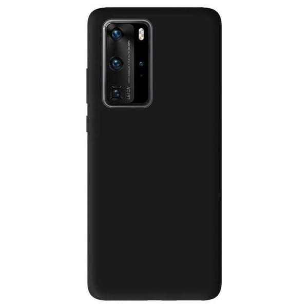 Vanligt mattsvart silikonfodral som är kompatibelt med Huawei P40 Pro