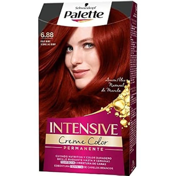 Tinte - SCHWARZKOPF - Intense Cream Palette - Shade 6.88 - Red Rubí - Cream Texture