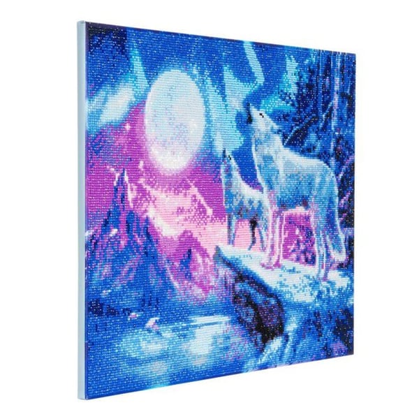 CRYSTAL ART Kit tavla diamantbroderi 40x50cm Vargar