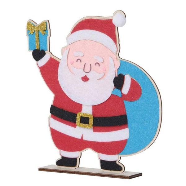MégaCréa DIY - Kit Tomte i trä att dekorera 18 x 17 x 3 cm