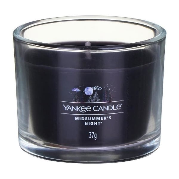 Presentförpackning med 3 votivljus - YANKEE CANDLE - Midsummer Night - Sojavax - Muskdoft - Svart
