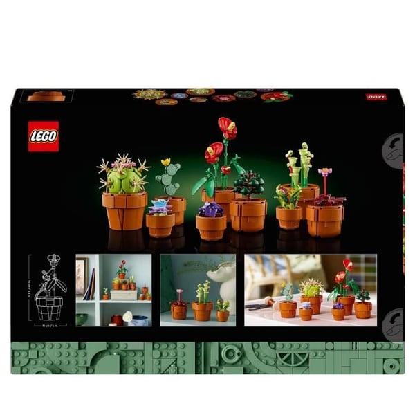 LEGO® Icons 10329 Miniatyrväxter, Botanisk Samling 9 Konstgjorda Växter med Blommor, Inredningsdekoration