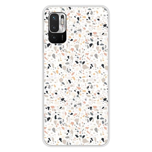 1001Coques - Silikonfodral kompatibelt med Xiaomi Redmi Note 10 Redmi Note 10S - Terrazzo-mönster i färg - Originaldesign tryckt i